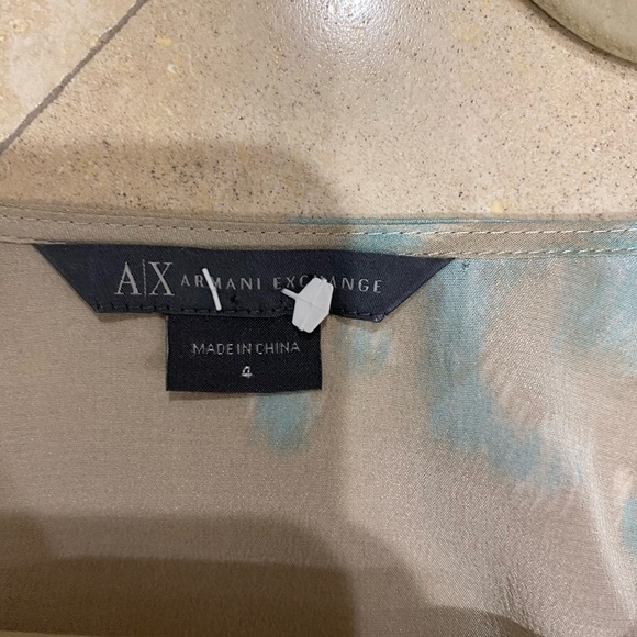 Armani Exchange Limited edition Water Color 100% Silk Romper w/ pockets 4 - Picture 5 of 14